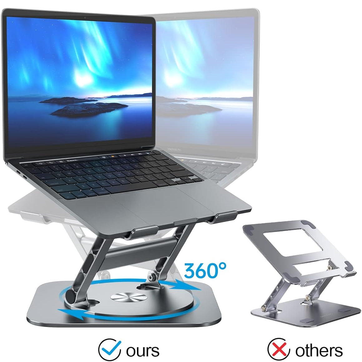 Top 360° Swivel Aluminum Laptop Stands