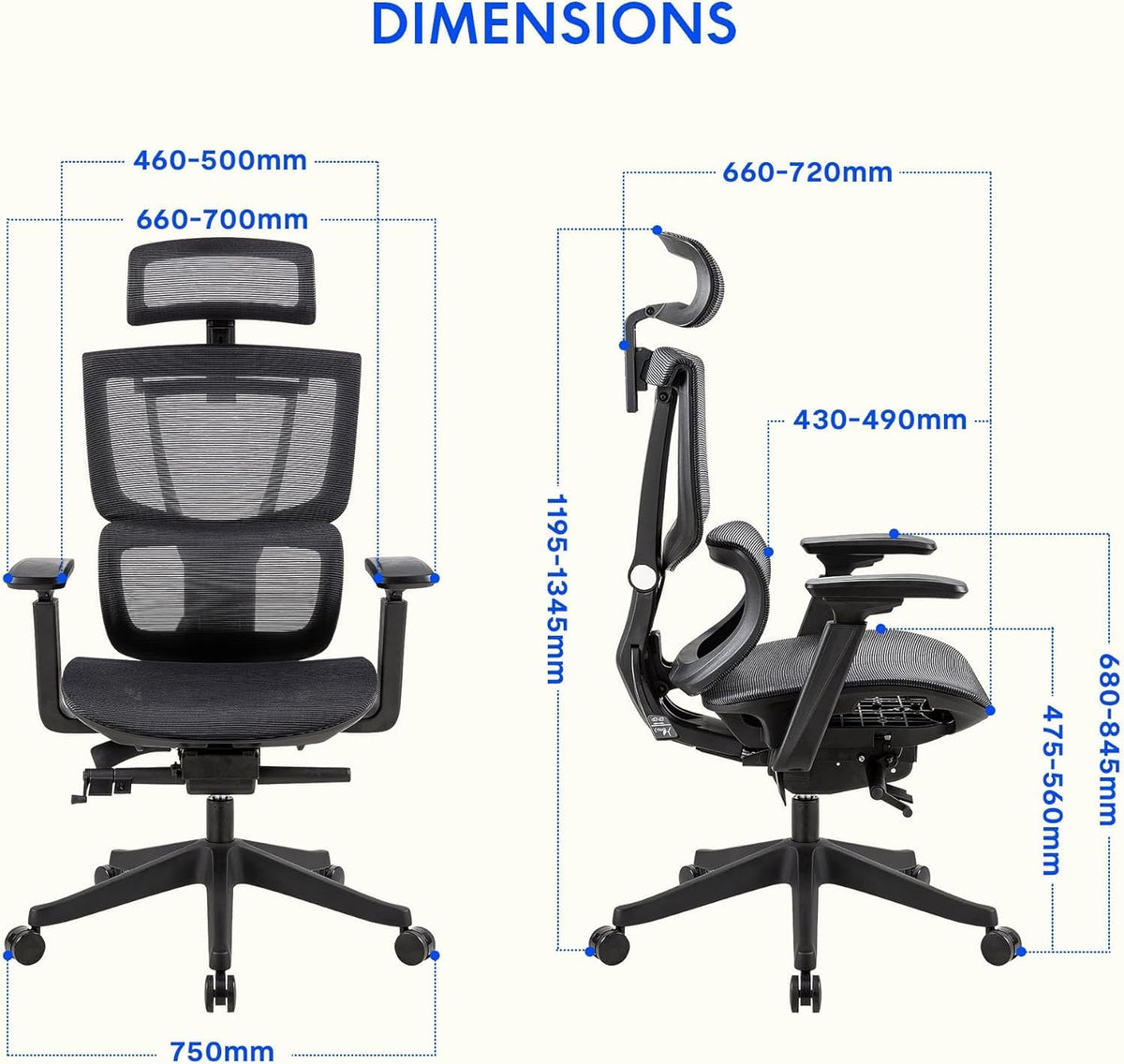 FlexiSpot ერგონომიული სავარძელი