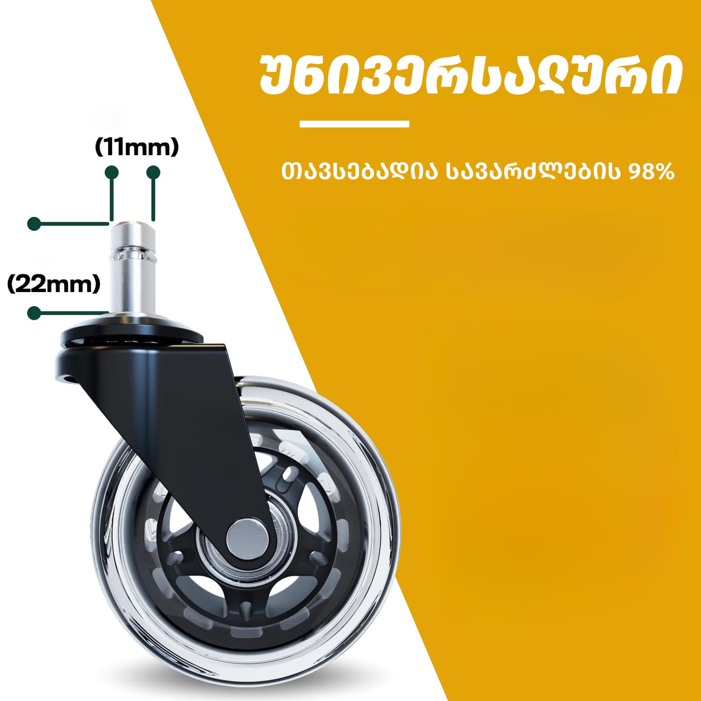 Office Chair Rubber Wheels