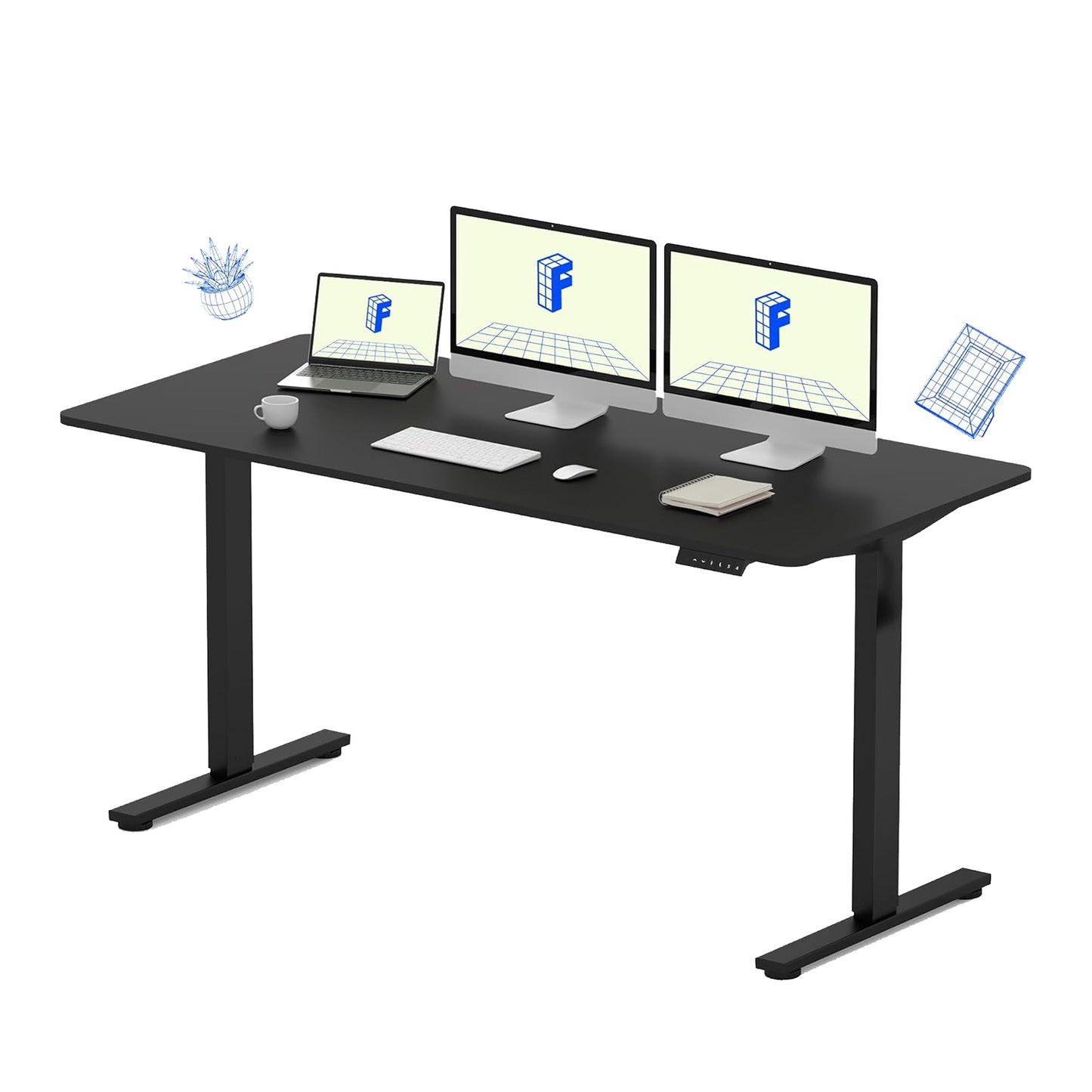 FlexiSpot E1 PRO - ორძრავიანი რეგულირებადი მაგიდა