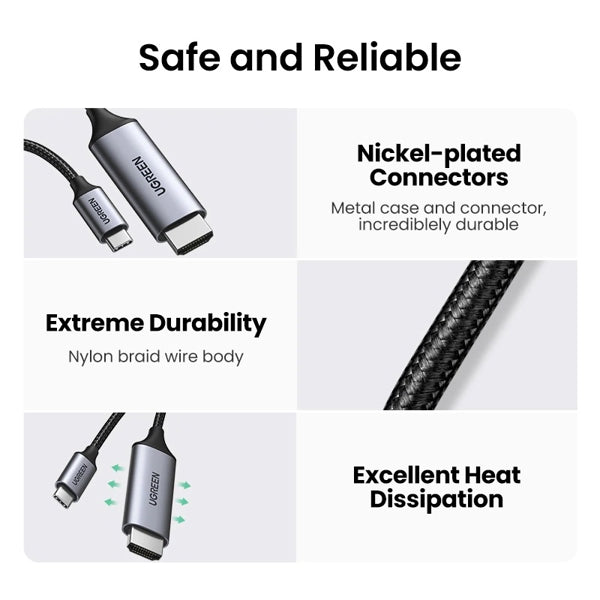 UGREEN Type-C to HDMI Cable 1.5m - back view