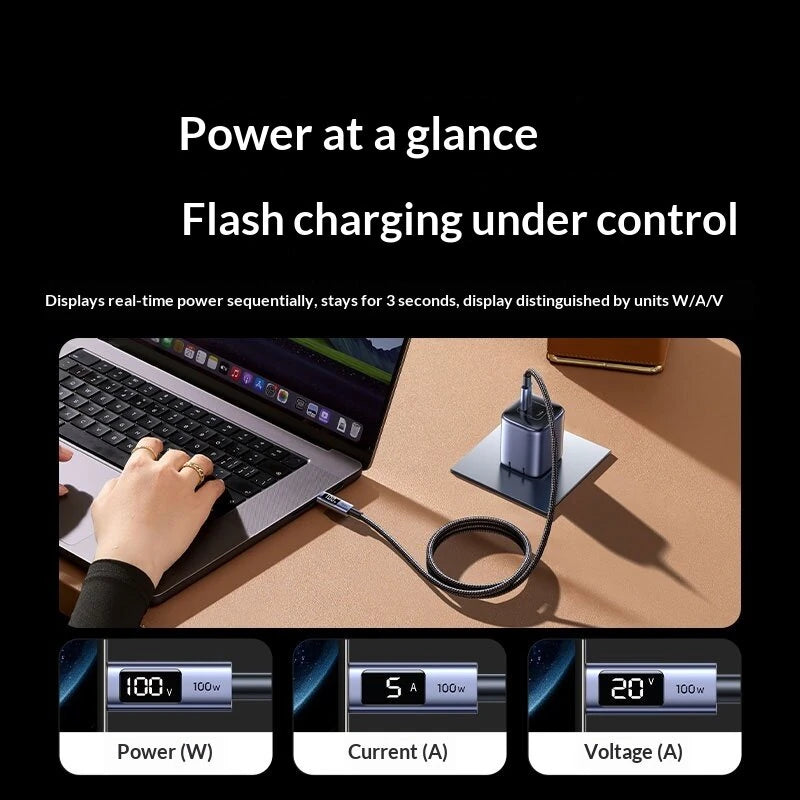 UGREEN PD100W  Type-C to Type-C Digital Display Cable 2M - angle view
