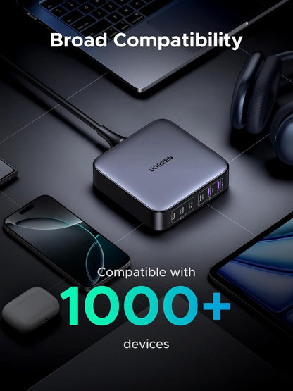 UGREEN Nexode 200W GaN — 6-Port Desktop Charger - detail view
