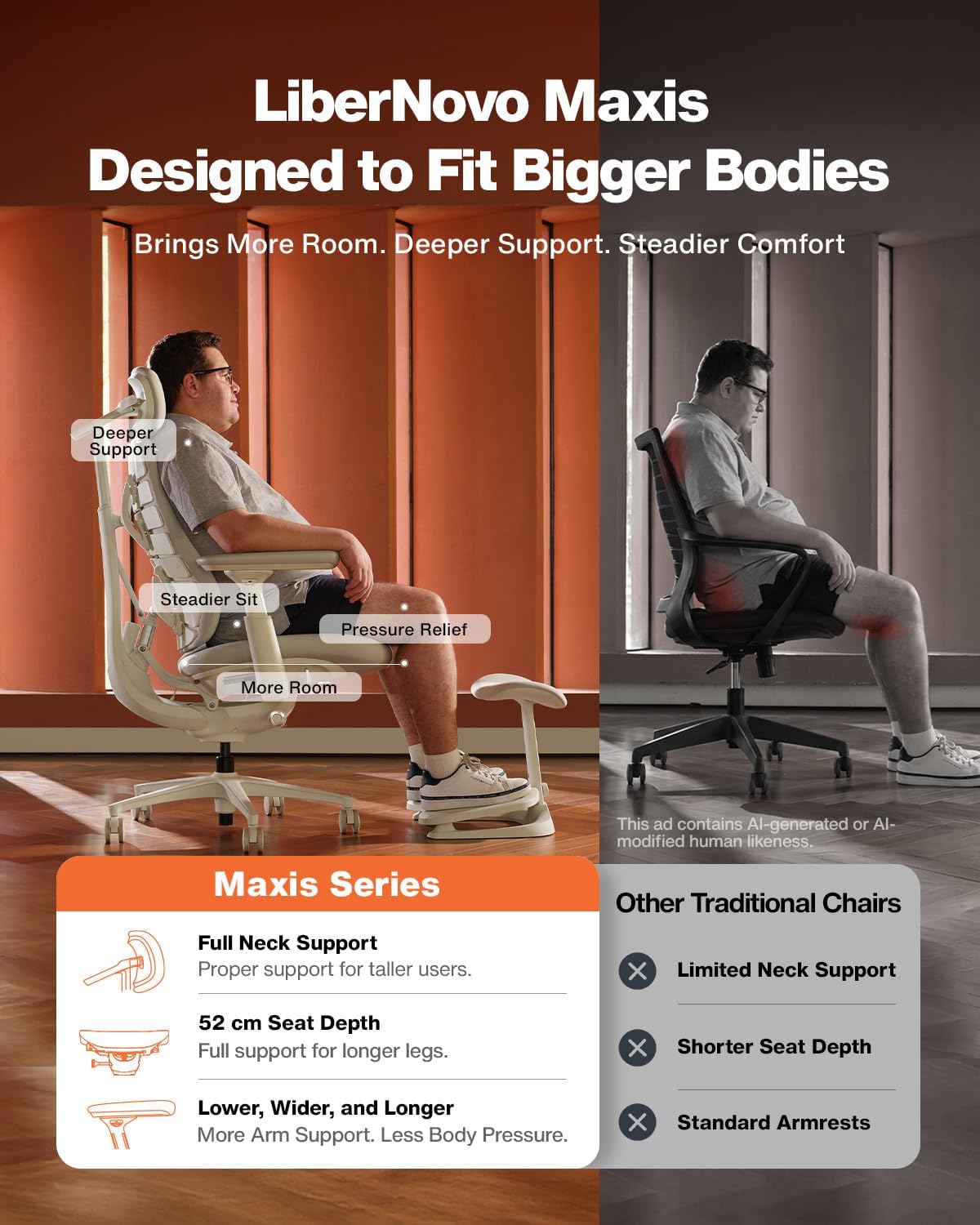 LiberNovo Maxis Airflow Dynamic Ergonomic Chair