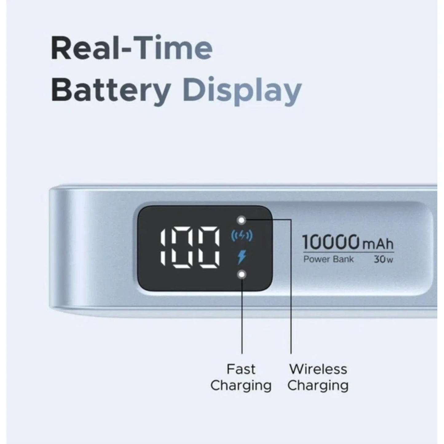  UGREEN 10000mAh 30W MagSafe პორტატიული დამტენი ჩაშენებული კაბელით