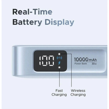  UGREEN 10000mAh 30W MagSafe პორტატიული დამტენი ჩაშენებული კაბელით