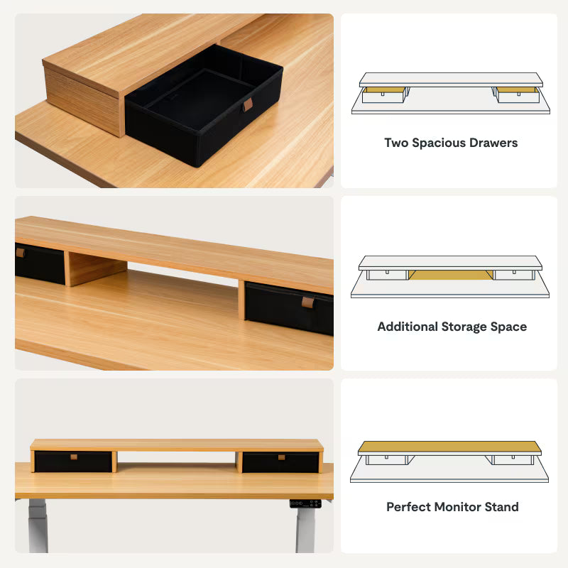 Flexispot Monitor Riser Stand with Drawers