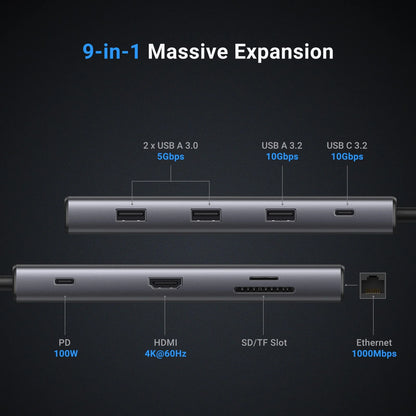 UGREEN Revodok Pro USB Hub - side view